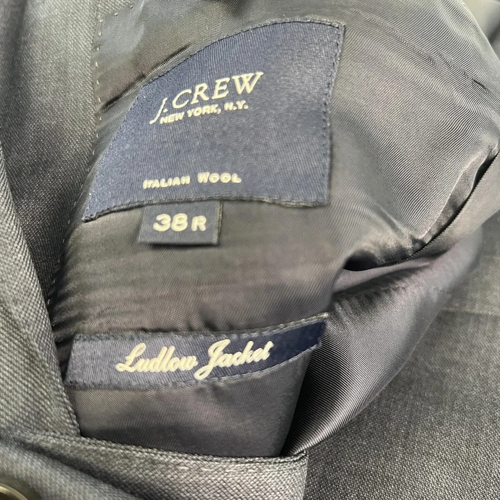 J.Crew Ludlow Blazer Mens 38R Slim Blue Italian Wool Tollegno 1900 Jacket